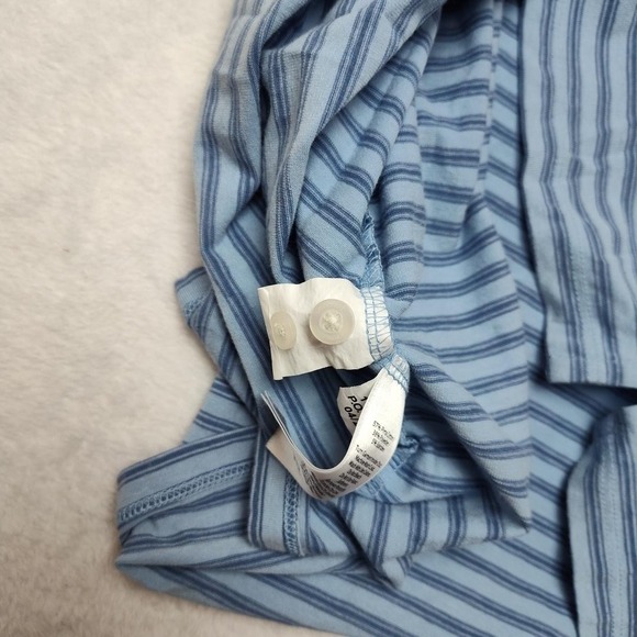 Vineyard Vines Edgartown Polo Shirt Mens Large Blue Stripe Pima Cotton Stretch - Picture 9 of 12